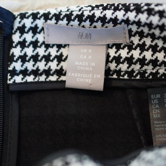 H&M Houndstooth Pencil Skirt, XS/0 - Picture 5 of 5